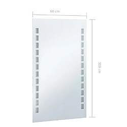 vidaXL Miroir mural à LED pour salle de bains 60x100 cm pas cher