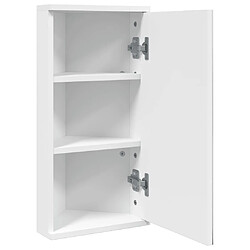 Avis vidaXL Armoire de bain à miroir d'angle blanc 30x24x60 cm