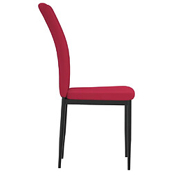 Maison Chic Lot de 2 Chaises à manger,Chaise pour cuisine,Solide Structure Rouge bordeaux Velours -MN80477 pas cher