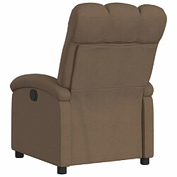 Maison Chic Fauteuil inclinable,Fauteuil luxe de relaxation Marron Tissu -MN16783 pas cher