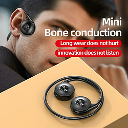 M1S Sans Fil Bluetooth Écouteur À Conduction Osseuse Stéréo Antibruit Double Microphones Casque Noir