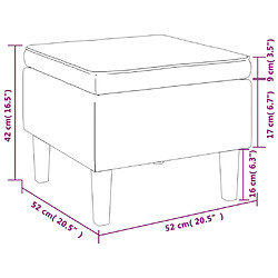 Acheter vidaXL Tabouret avec pieds en bois Gris foncé Tissu