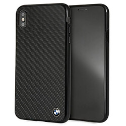 etui coque dur bmw bmhci65mbc iphone xs max noir siganture-carbon