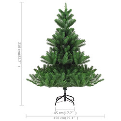 vidaXL Sapin de Noël artificiel Nordmann avec LED et boules Vert 210cm pas cher