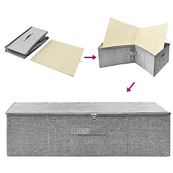 Maison Chic Lot de 2 Boîtes de rangement,Boîtes de stockage Tissu 70x40x18 cm Gris -MN405268 pas cher