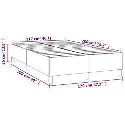 vidaXL Cadre de lit sans matelas gris foncé 120x200 cm velours pas cher