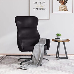 Maison Chic Chaise de relaxation | Fauteuil relax Noir Similicuir -GKD17035