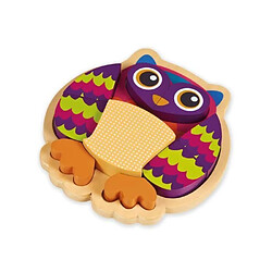 Oops Little Helper 3D Puzzle en bois en couleurs Monsieur Wu la chouette design 9pièces, multicolore 