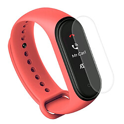 Acheter Wewoo Bracelet pour montre connectée Remplacement de courroie de de poignet en caoutchouc de silicone 2 1 avec film d'écran de couverture totale TPU Xiaomi Mi Band 4 rouge