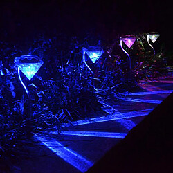 8pcs Lumière De Jardin à énergie Lampes De Passerelle Extérieure Décorative 90x90x265mm