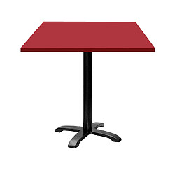 Restootab Table 70x70cm - modèle Bazila rouge