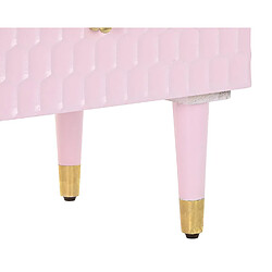 Pegane Table de chevet / table de nuit en manguier coloris rose pale - Longueur 52 x Profondeur 42 x Hauteur 62 cm pas cher