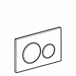 Plaque de déclenchement Omega20 GEBERIT pour rinçage - double touche blanc/doré - 115.085.KK.1