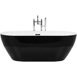 Beliani Baignoire îlot noire 170 x 80 cm CARRERA