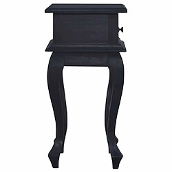 Avis Maison Chic Table de chevet,Table de nuit,Table d'appoint pour salon Café noir clair 35x30x60cm Bois d'acajou massif -MN84087