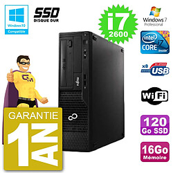 PC Fujitsu Esprimo E500 E85+ DT i7-2600 RAM 16Go SSD 120Go DVD Wifi W7 - Occasion