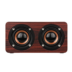 Wewoo Enceinte Bluetooth Haut-parleur en bois W5 Portable HiFi Shock Bass Jaune