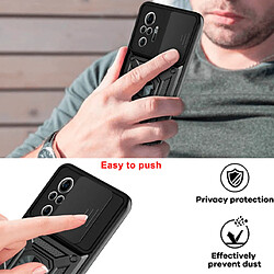 Acheter Coque Magnetic Military Defender Slide Window Anti-Impact Phonecare pour Xiaomi Poco C55 - Noir