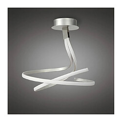 Luminaire Center Semi Plafonnier Nur 50W LED 3000K, 4000lm, argent/acrylique givré/chrome poli