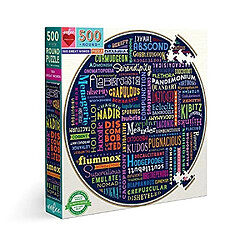 eeBoo Piece and Love 500 100 great Words Piece Puzzle cercle Rond