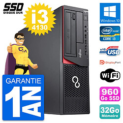 PC Fujitsu Esprimo E920 DT Intel Core i3-4130 RAM 32Go SSD 960Go Windows 10 Wifi - Occasion