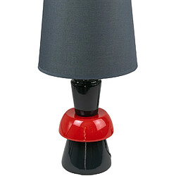 Corep Lampe a poser pied ceramique rouge gris anthracite luminaire