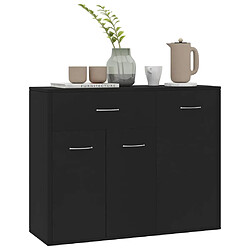 Avis vidaXL Buffet Noir 88x30x70 cm Bois d'ingénierie