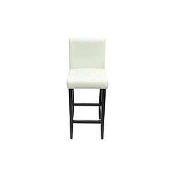 Avis vidaXL Tabourets de bar lot de 2 blanc similicuir