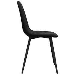 Acheter vidaXL Chaises à manger lot de 4 Noir Velours