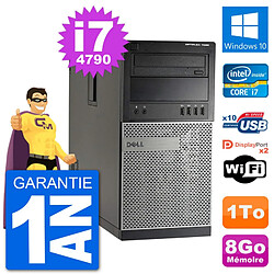 PC Tour Dell 7020 Intel Core i7-4790 RAM 8Go Disque Dur 1To Windows 10 Wifi - Occasion