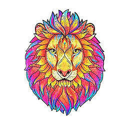 Universal 211 Puzzle en bois pour adultes et enfants - Lion - Multicolore 