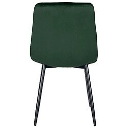 Decoshop26 Lot de 4 chaises de salle à manger coutures forme carrées en tissu velours vert foncé pieds en métal noir 10_0001793 pas cher