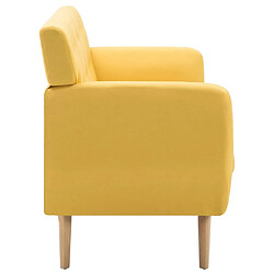 Acheter Maison Chic Canapé à 3 places,Canapé droit,Sofa de Salon,Banquette revêtement en tissu 172x70x82 cm jaune -GKD462492