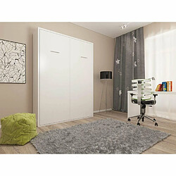 Inside 75 Armoire lit escamotable SMART-V2 blanc mat couchage 120*200 cm.