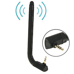 Wewoo Antenne noir Haute Qualité 6dBi 3.5mm Flexion Mobile FM & TV 