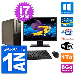 PC Lenovo M82 SFF Ecran 19" Intel i7-2600 RAM 8Go Disque Dur 1To Windows 10 Wifi · Occasion 