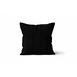 Coussin en microfibre lavée 40x40 cm BOHEME noir, par Soleil d'Ocre 