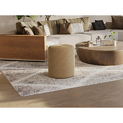 Vente-Unique Pouf rond en rotin naturel clair CALDERA