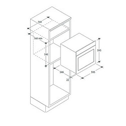 Four intégrable 65l 60cm pyrolise inox - fcpk606x - CANDY