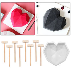 Moule à Gâteau En Silicone Diamant Coeur Fondant Bonbons Au Chocolat Bricolage Cuisson 9 Pièces