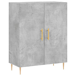 Maison Chic Buffet,Meuble de Rangement,commode pour salon,Cuisine gris béton 69,5x34x90 cm bois d'ingénierie -MN34323