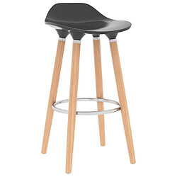 vidaXL Chaises de bar lot de 2 gris