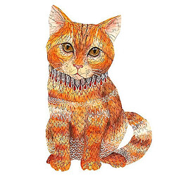 Universal Puzzle en bois pour chat orange Jouer à des jeux de puzzle pour enfants et adultes (A3) 