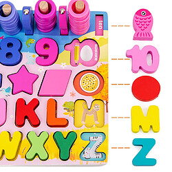 Acheter Universal Puzzles en bois pour enfants Alphabet Catégories Jeux de pêche Jouets Éducation Mathématiques Stack Block Apprentissage Puzzle Board Cadeaux Jouets Montessori |