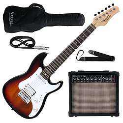 Rocktile Sphere Junior Guitare Eléctrique 3/4 Sunburst SET avec ampli, cable et sangle 