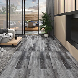 vidaXL Planches de plancher PVC Non auto-adhésif 4,46 m² Gris brillant 