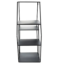 Avis Pegane Etagère murale en métal laqué noir - Longueur 61 x Hauteur 54 x Profondeur 16 cm