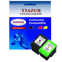 Lot de 2 Cartouches compatibles pour imprimante HP PhotoSmart 2573, 2575 (336+342) - T3AZUR Lot de 2 Cartouches compatibles pour imprimante HP PhotoSmart 2573, 2575 (336+342) 18ml - T3AZUR