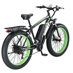 Vélo électrique keteles K800, 1000 W, 26 ", 2x 18 Ah, 21 vitesses, 45 km / h -Vert pas cher