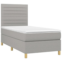 Avis Sommier à lattes,Cadre à lattes de lit et matelas et LED pour Adulte Gris clair 90x190 cm -MN34590